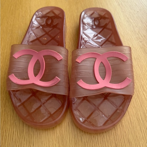CHANEL Shoes - Chanel Jelly Slide Sandals – Pink / Rose – Size 40